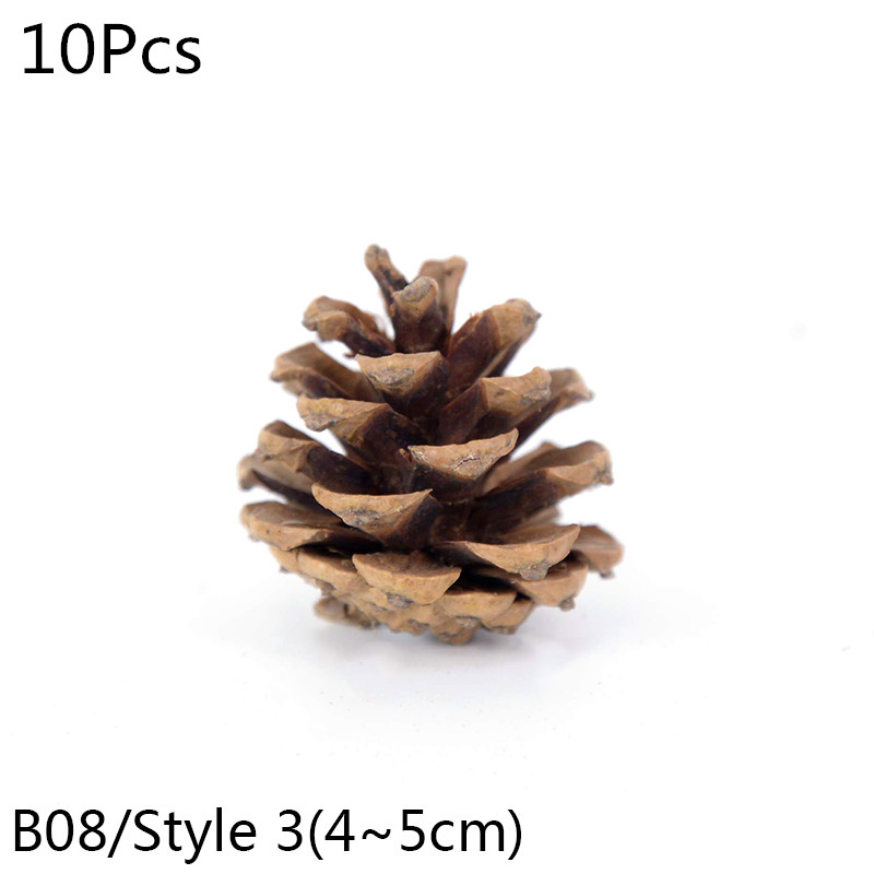 Natural Pine Cones Nuts Artificial Cones Fake Plant For Christmas