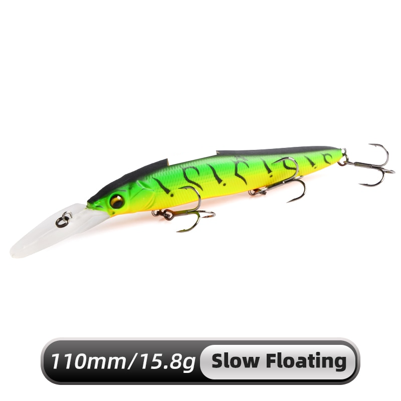 Slow Sinking or Floating 110mm Minnow Wobbler Fishing Lures Artificial  Hard