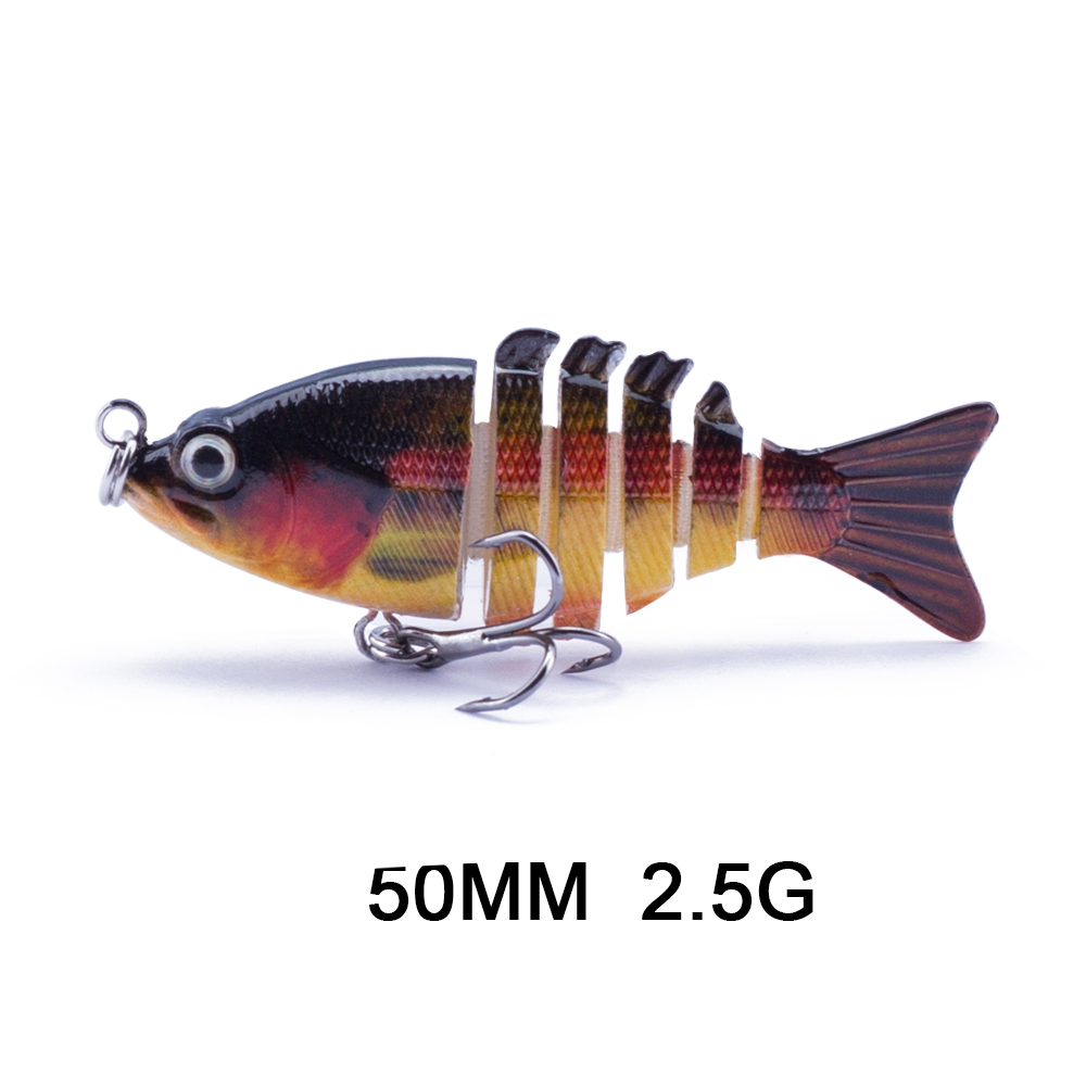 5cm 2.5g Multi Jointed Fishing Lures Hard Baits Lifelike 6