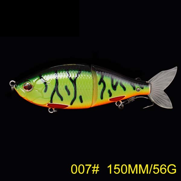 Hard Bait Plastic Soft Tail Multi-jointed Fishing lure jerk bait Swimbait