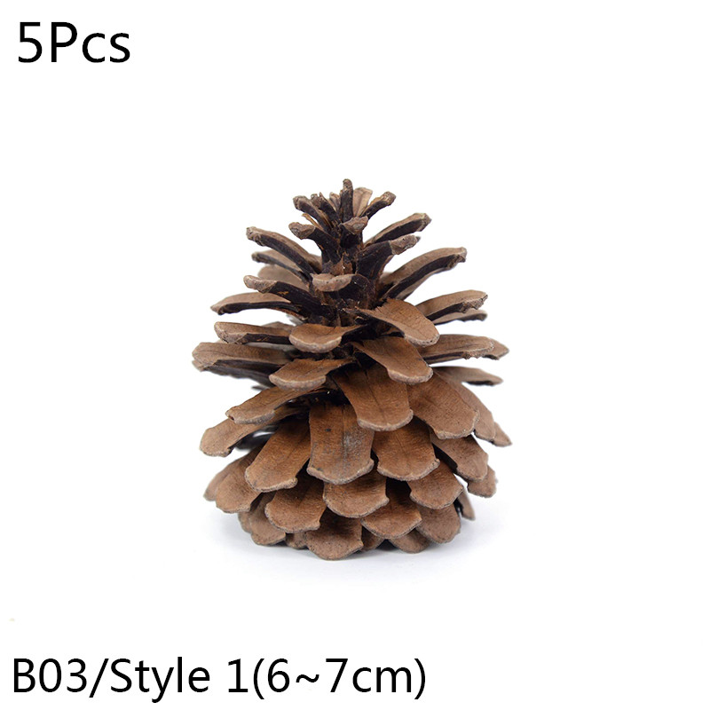 Natural Pine Cones Nuts Artificial Cones Fake Plant For Christmas Tree  Home