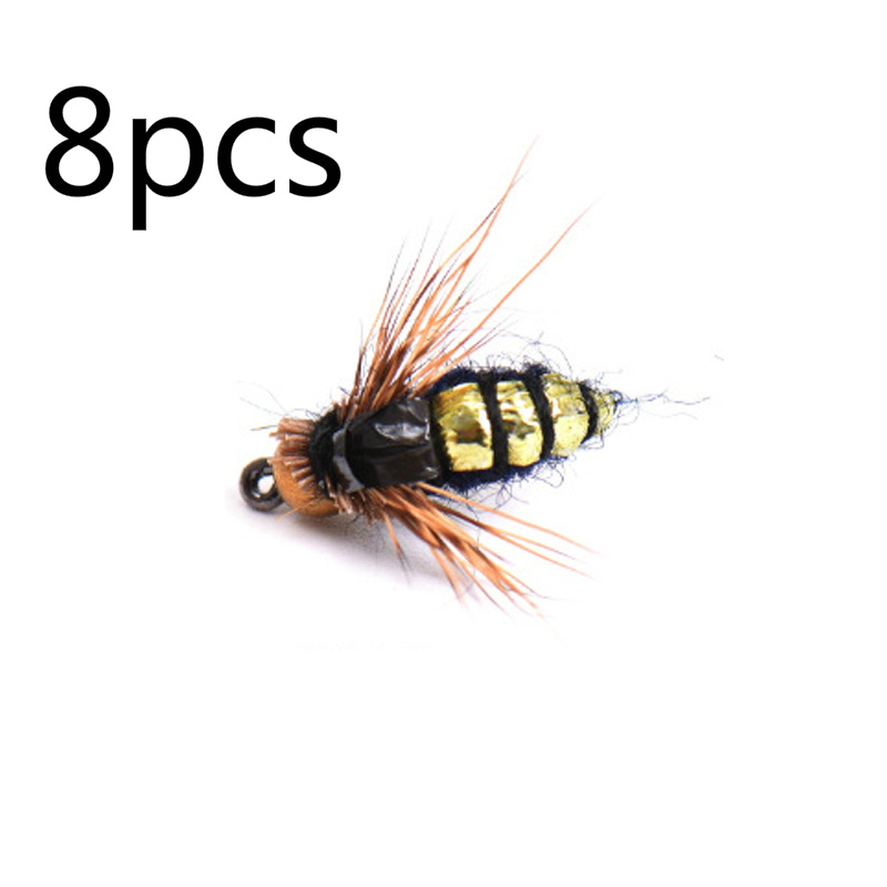 Hot Sale Brass Bead Head Fast Sinking Nymph Scud Fly Bug Worm