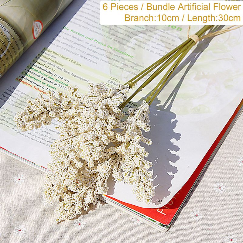 36 Pieces Artificial Baby Breath Flowers Foam Berry Spike Mini