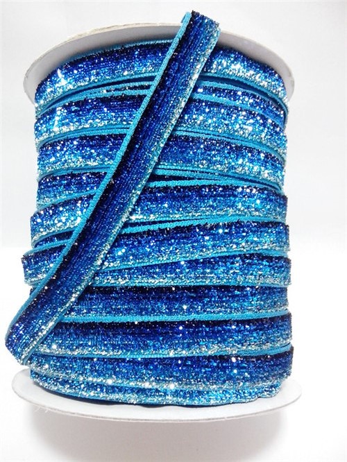 50 yards Glitter metallic Velvet ribbon Headband Clips Bow wedding party