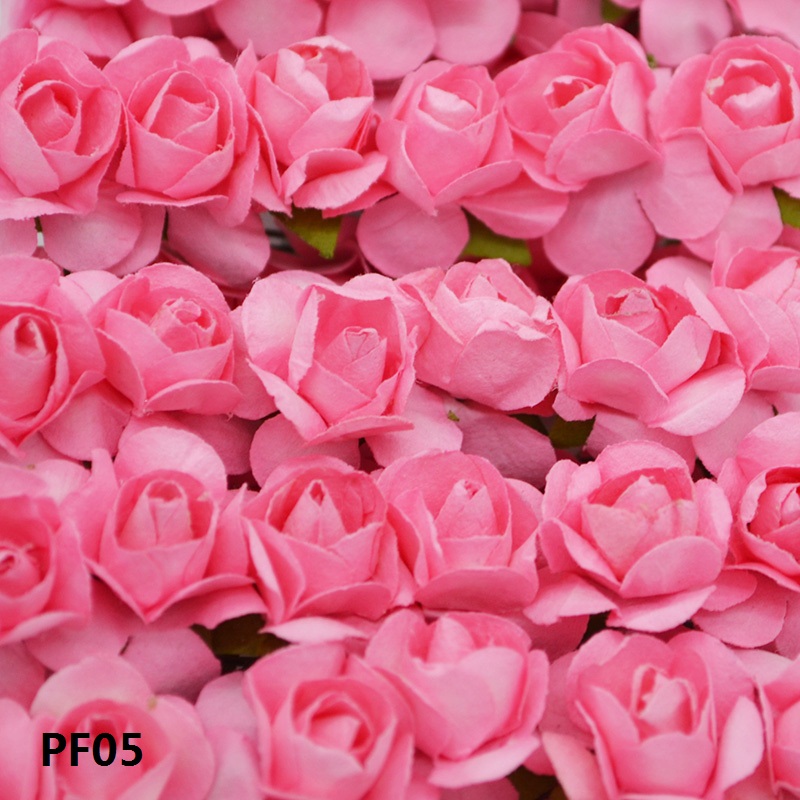 36/144 x Artificial Rose Glitter Paper Flower Scrapbooking Wedding Party Décor 