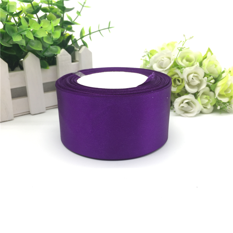 25 Yards 6 10 15 20 25 38 50mm Deep Purple Silk Satin Ribbon For