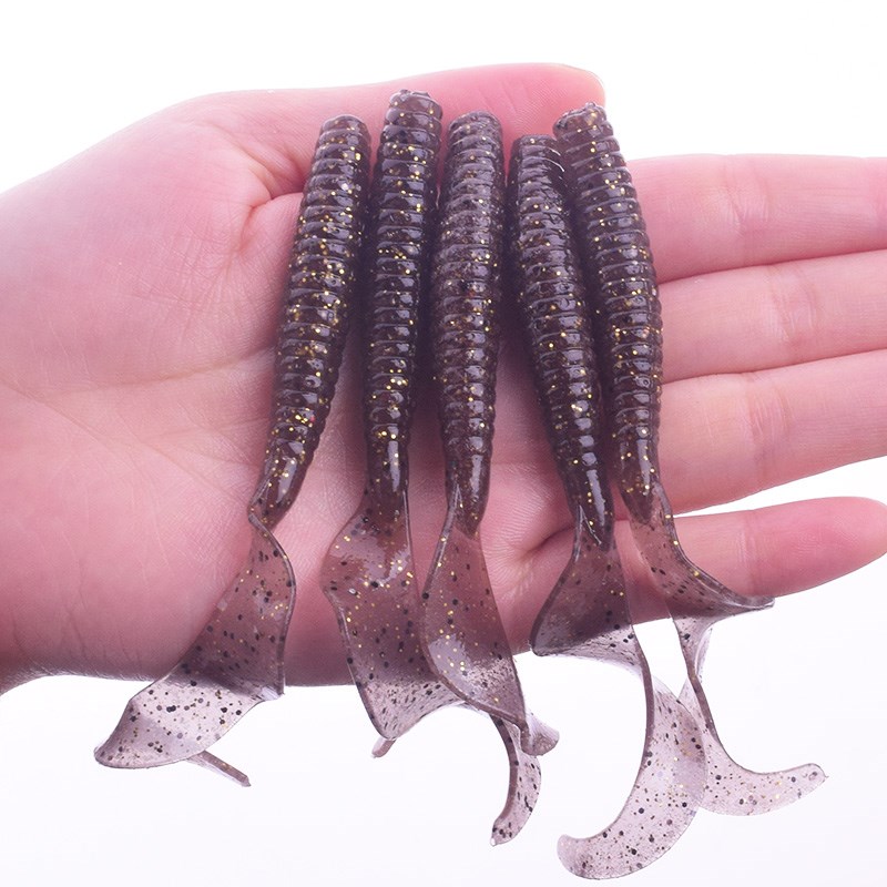 5PCS Worm Tail Soft Bait for fishing