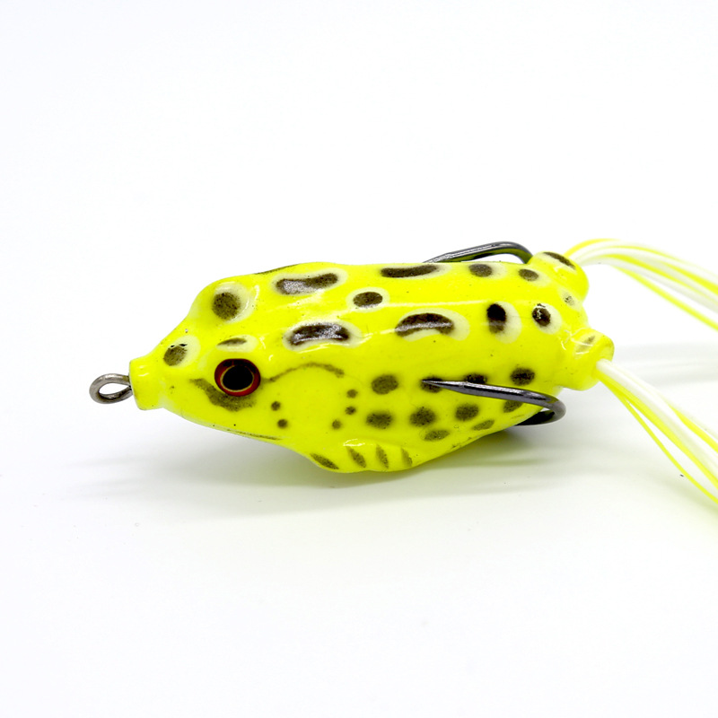 Double Propeller Frog Soft Baits Jigging Fishing Lure Bait Silicone